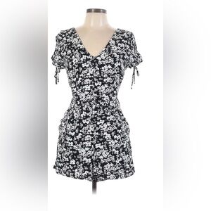 Express black and white floral romper - small/ 4